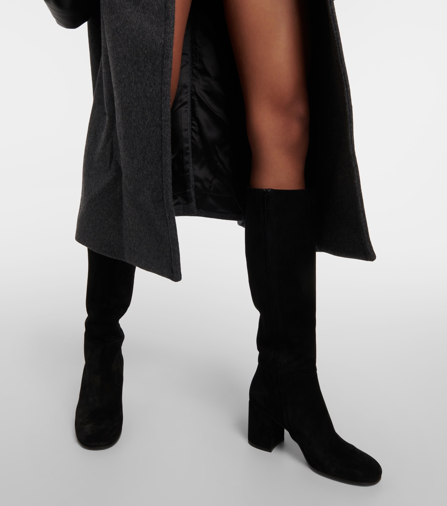 Joelle suede knee-high boots - 4