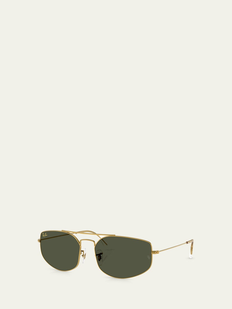 Ray-Ban RB3845 Irregular Shaped Metal Sunglasses outlook