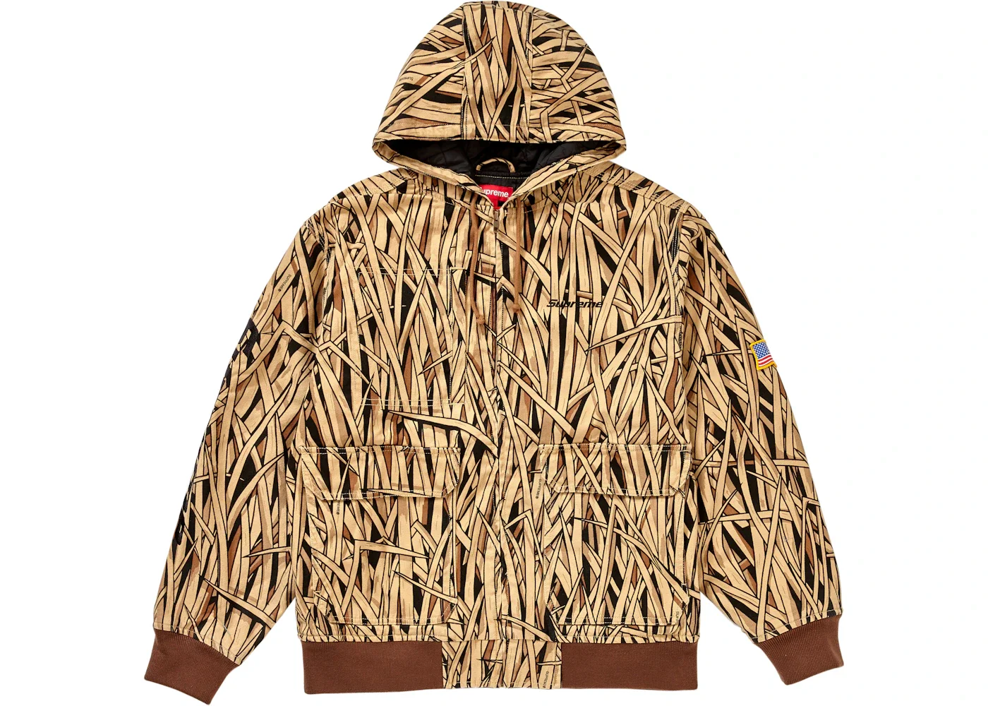 Supreme Canvas Hooded Work Jacket Marsh Camo - 1