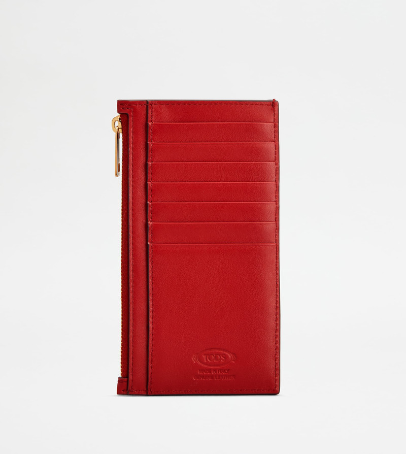 Tod's CARD HOLDER IN LEATHER - RED outlook