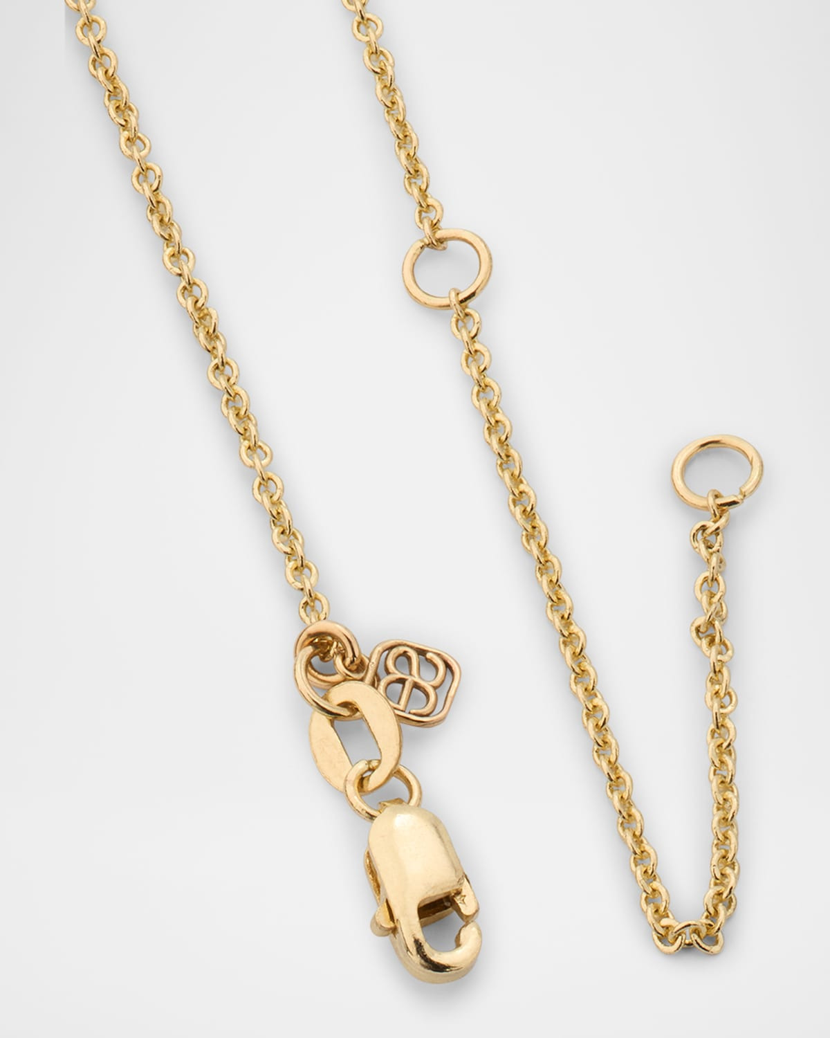 14K Yellow Gold Medium Tiffany Chain Necklace with Protection Key Charm - 4
