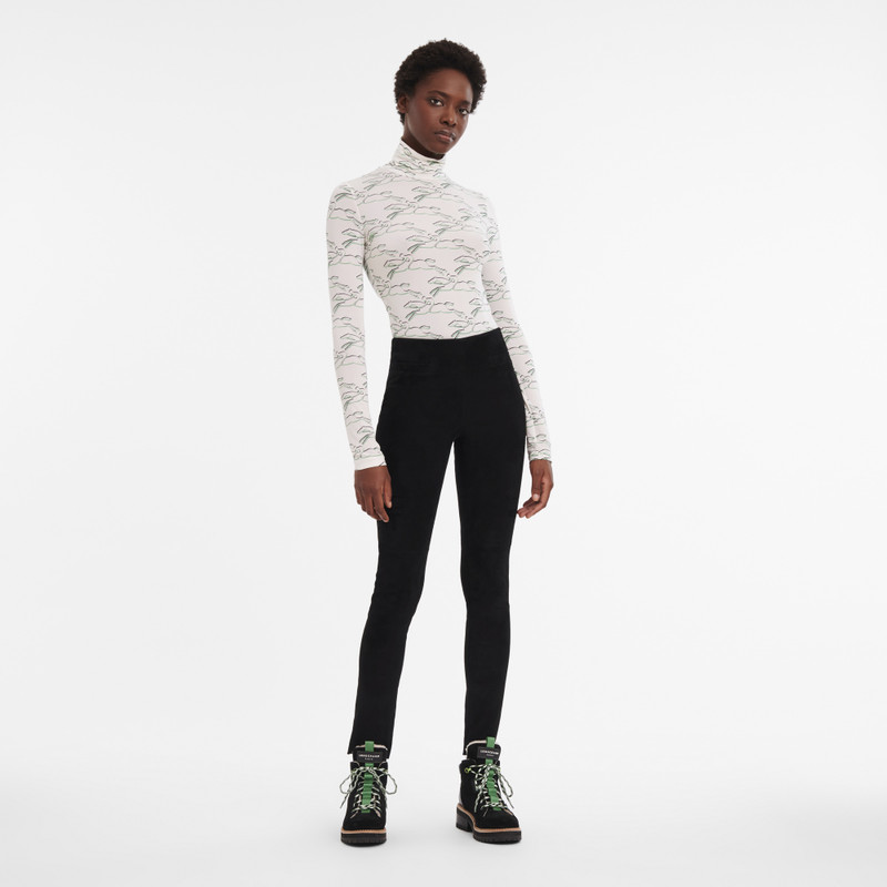 Longchamp Fall-Winter 2023 Collection Trousers Black - Leather outlook