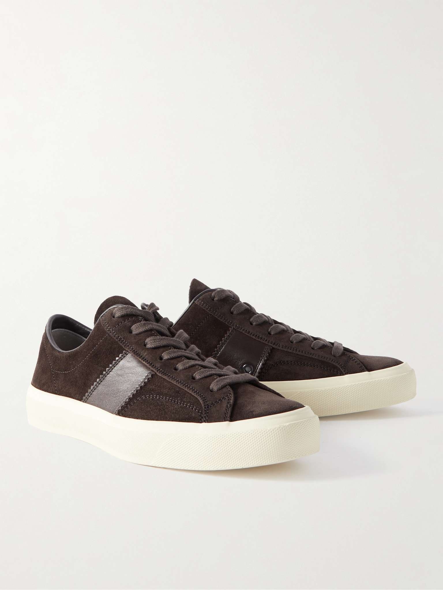Cambridge Leather-Trimmed Suede Sneakers - 4