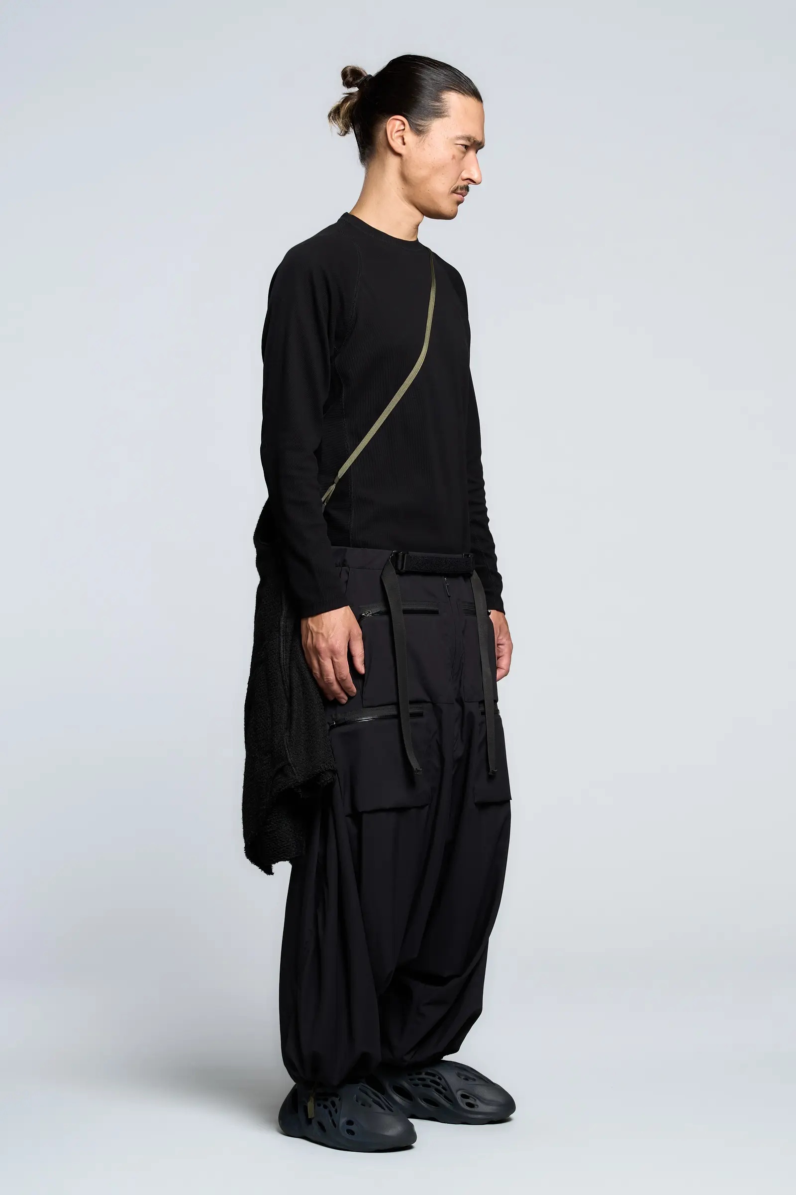 LA1-AD Lofted Knit Fiber Long Sleeve Shirt Black - 24