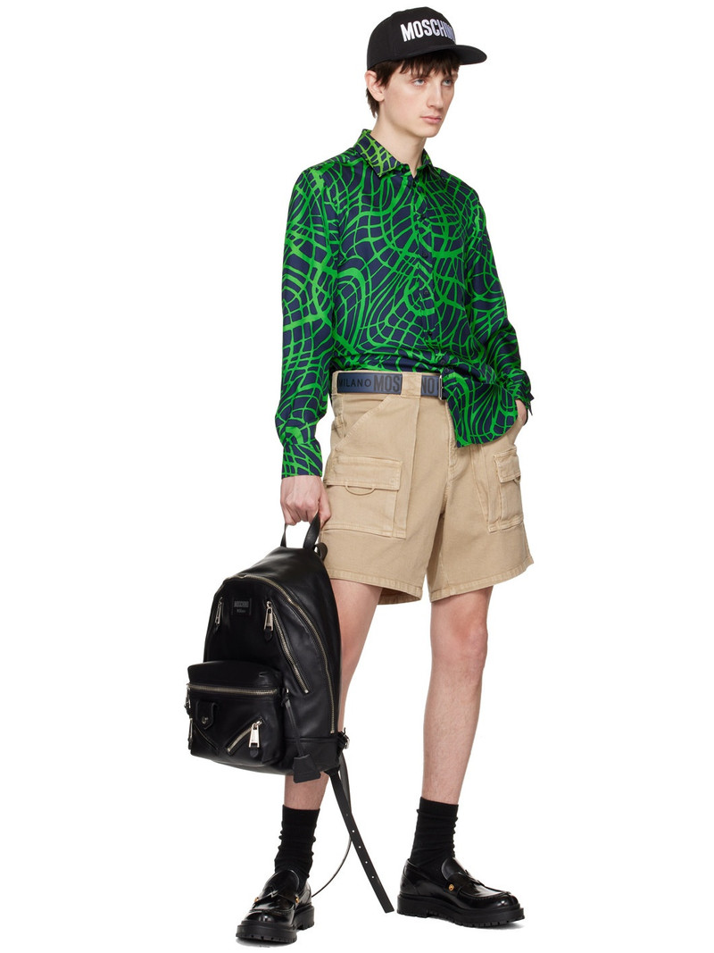 Moschino Beige Garment-Dyed Shorts outlook