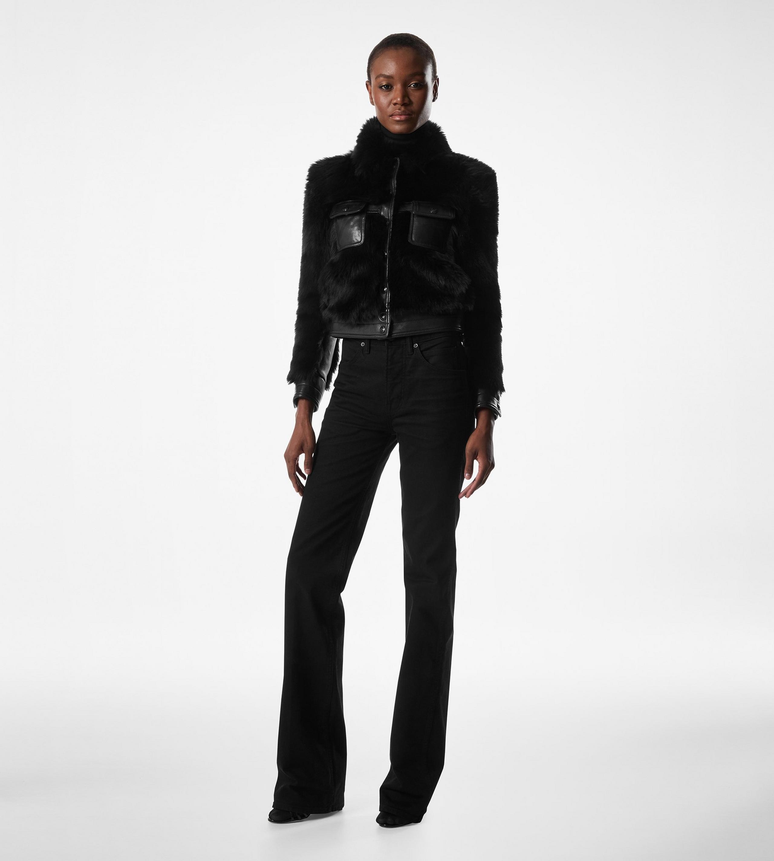 STRETCH TWILL DENIM FLARE PANTS - 2