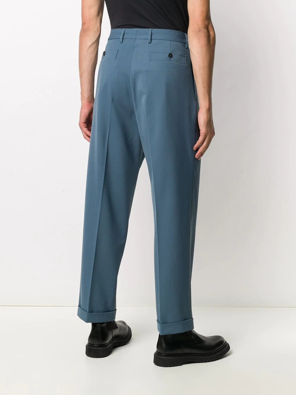 relaxed straight-leg trousers - 4