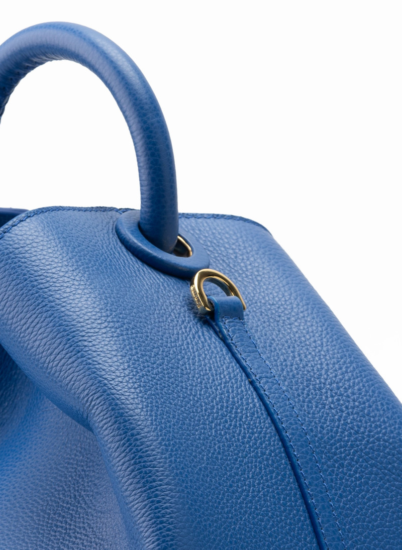 Raisin Pebbled Leather Azure Blue 4