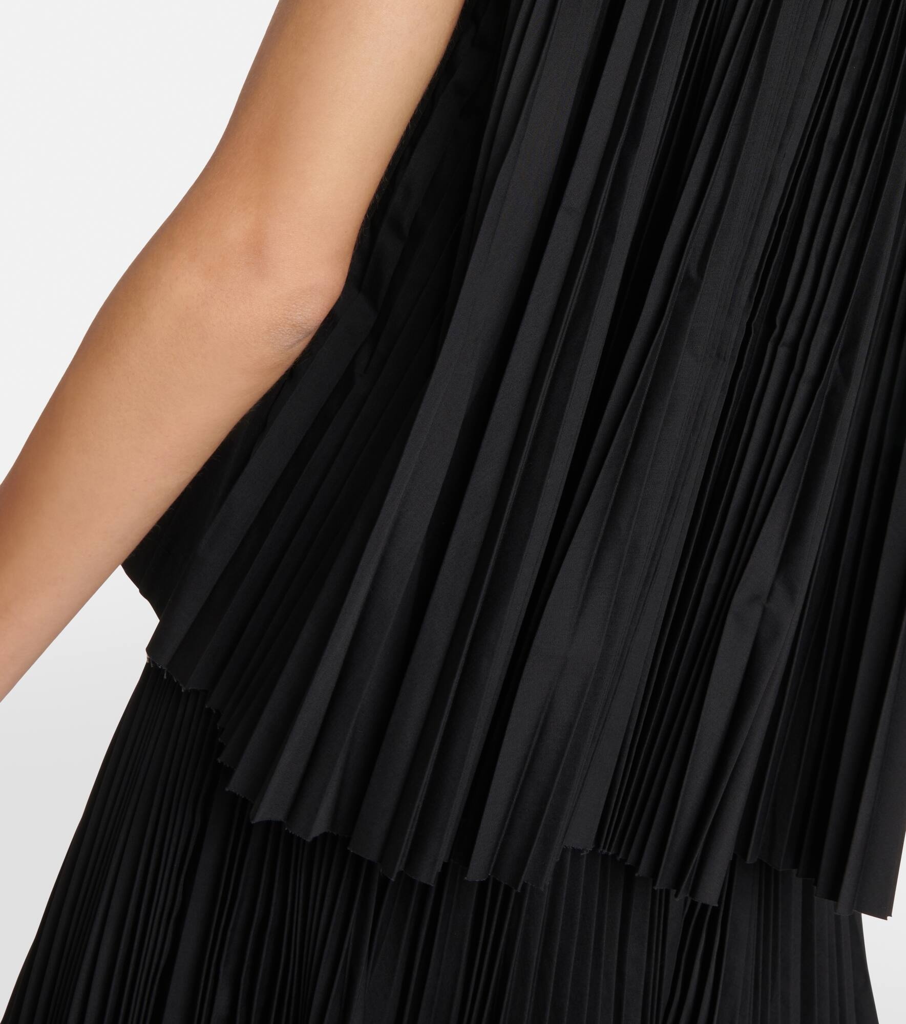 Pleated cotton jersey T-shirt - 5
