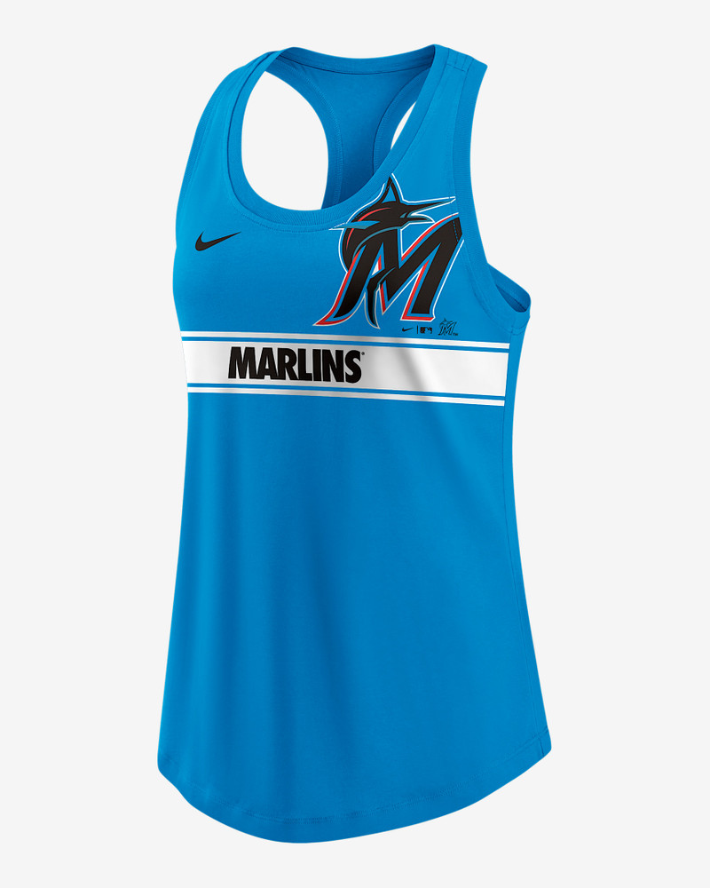 Miami Marlins Logo Women's Nike Dri-FIT MLB Racerback Tank Top 1