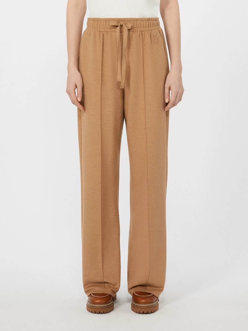 マロン WEEKEND Max Mara SPONDA Drap-effect jersey trousers - CAMEL
