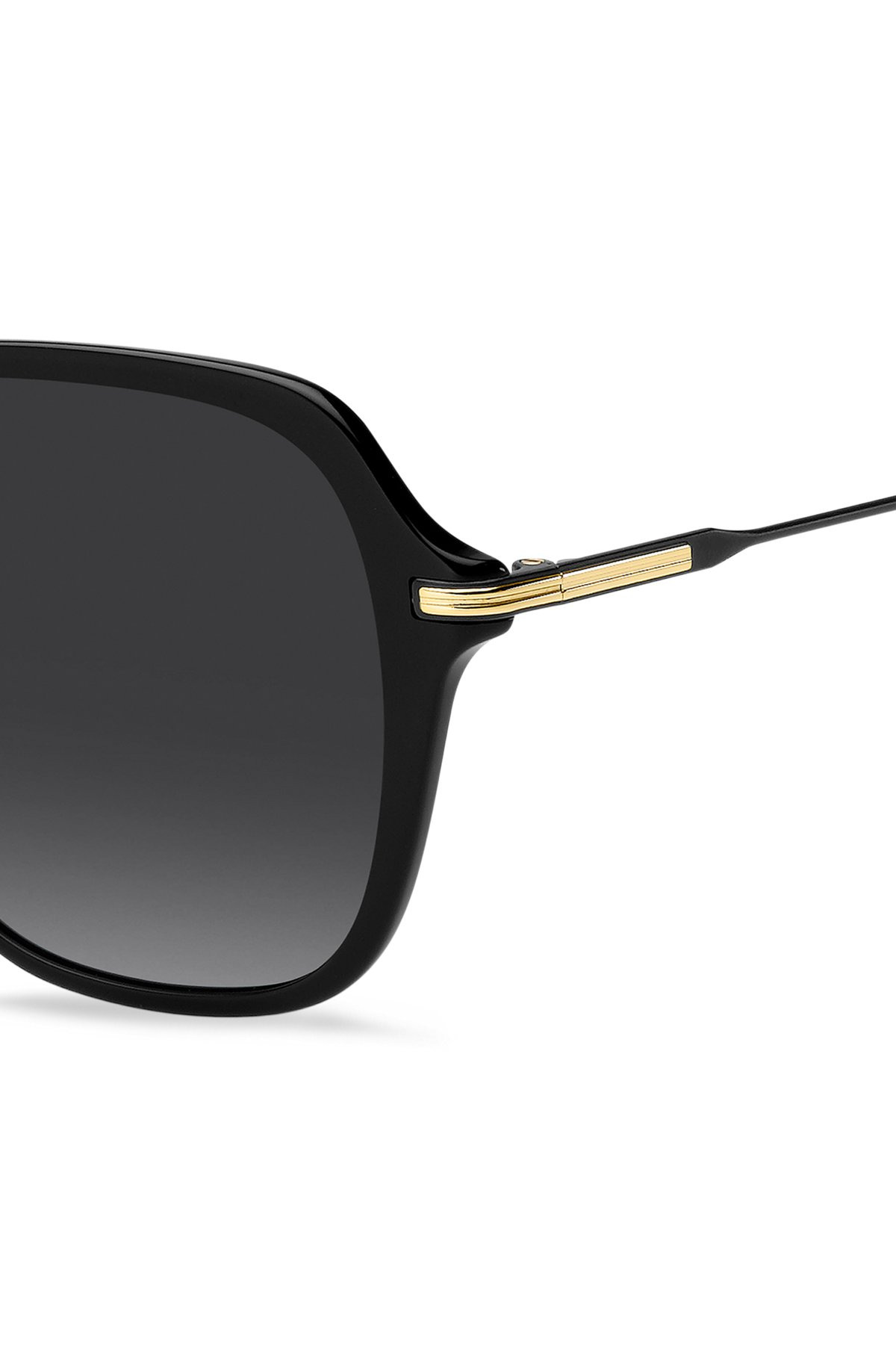 DOUBLE-BRIDGE SUNGLASSES WITH METAL-ACETATE TEMPLES - 2