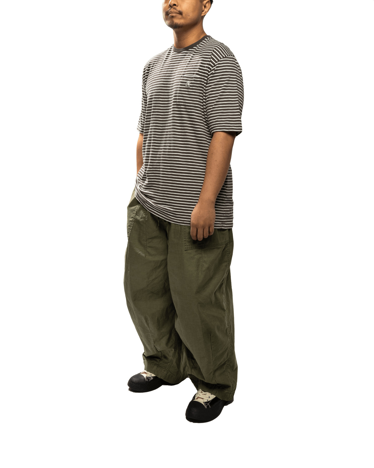 Striped T-shirt Grey Border - 2