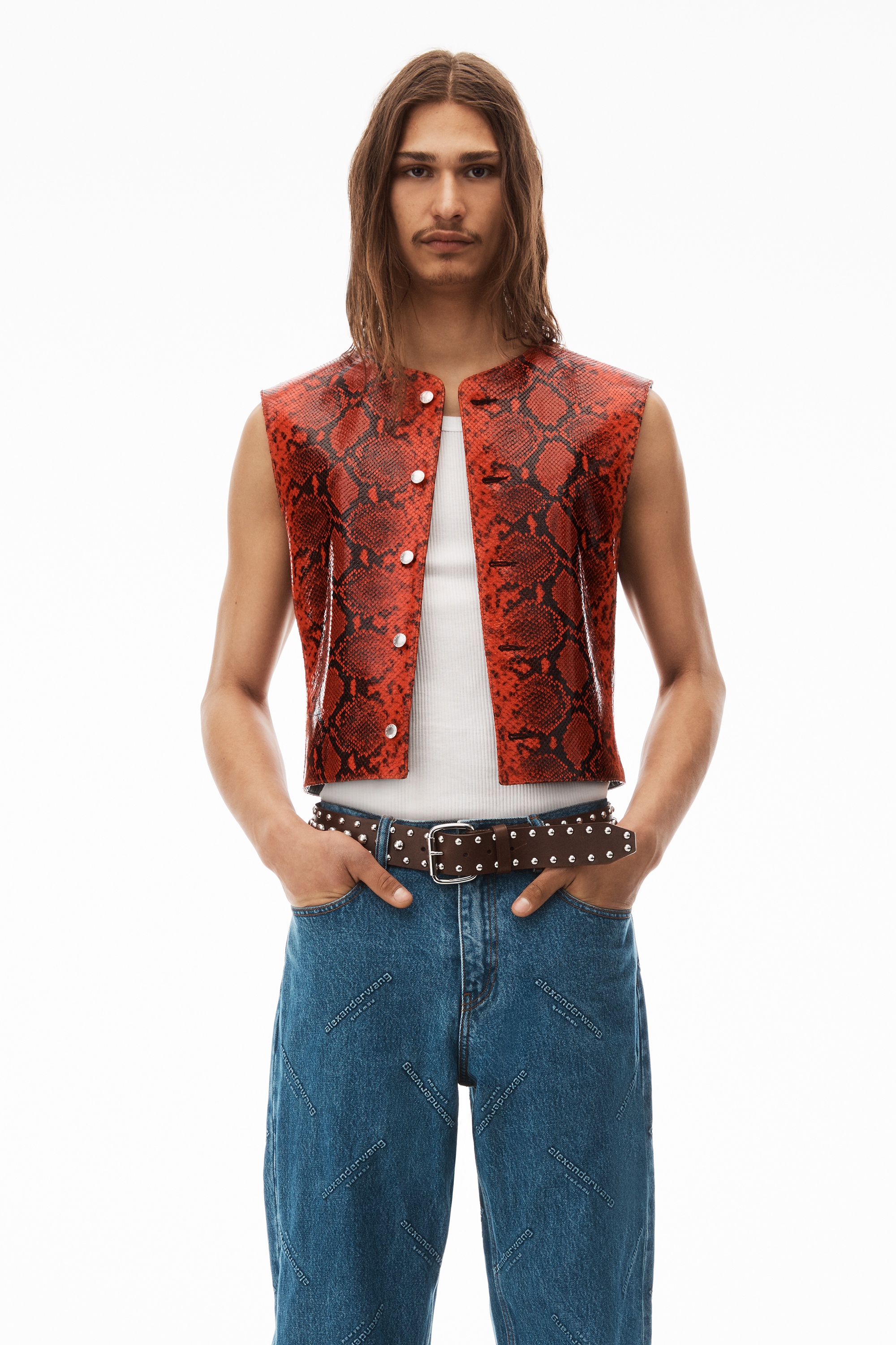 super EZ low rise embossed logo jean - 6