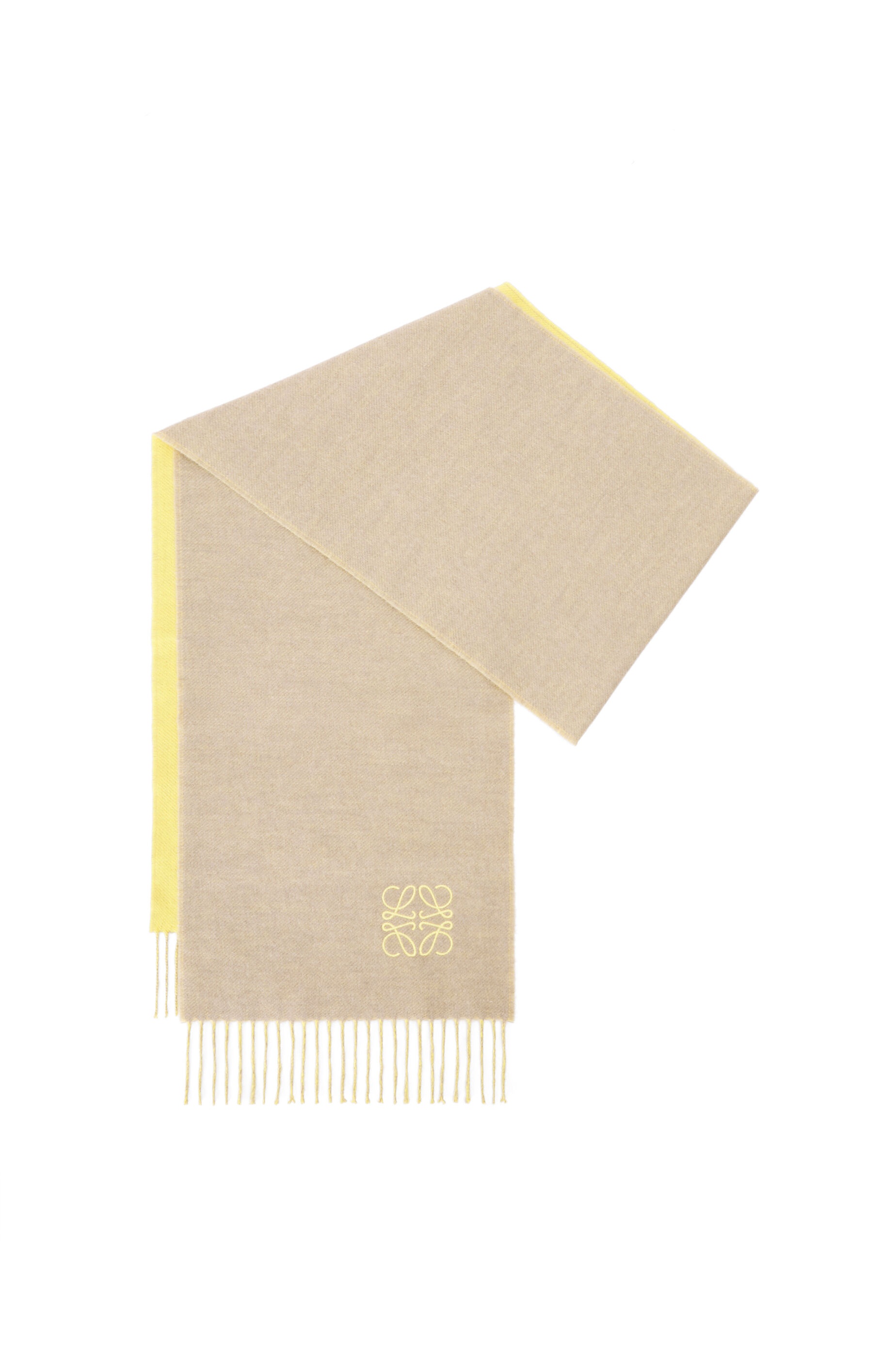 Bicolour scarf in wool and cashmere - 3