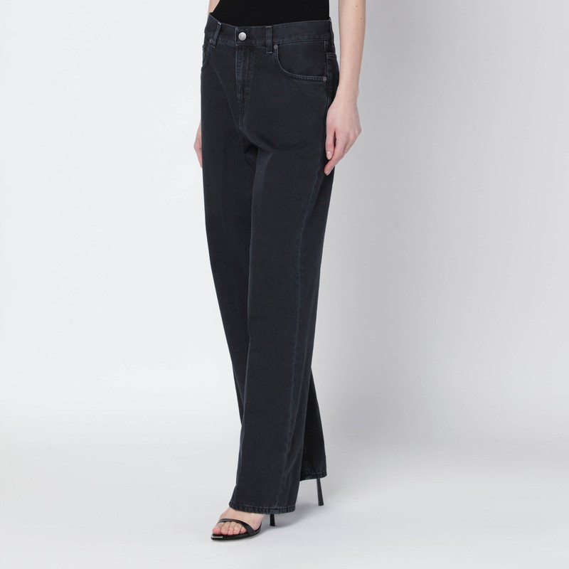 Charcoal wide-leg jeans 3