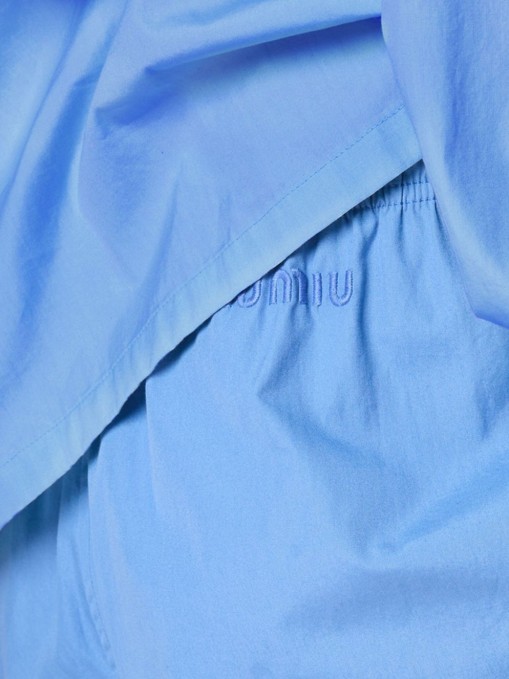 embroidered-logo poplin trousers - 4