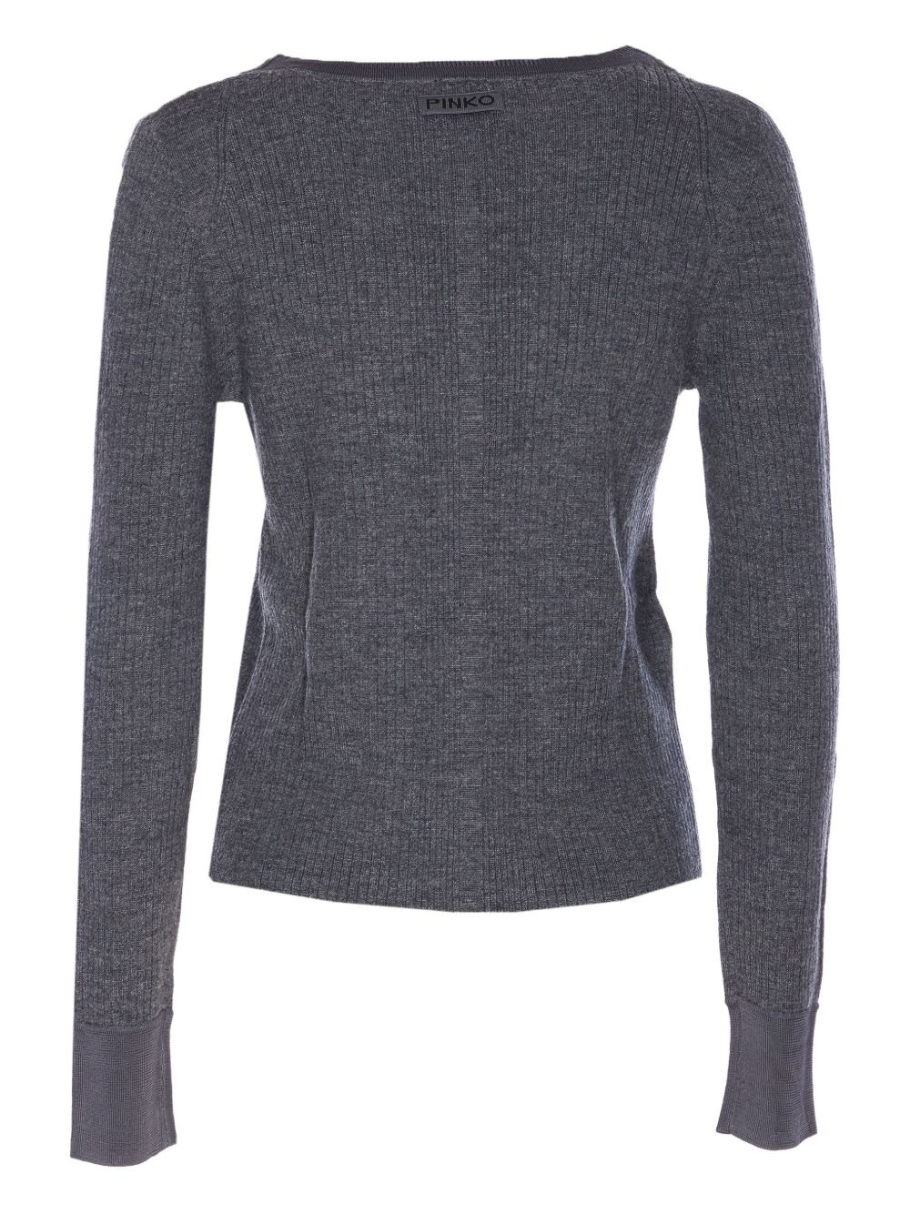 ribbed V-neck cardigan - 2