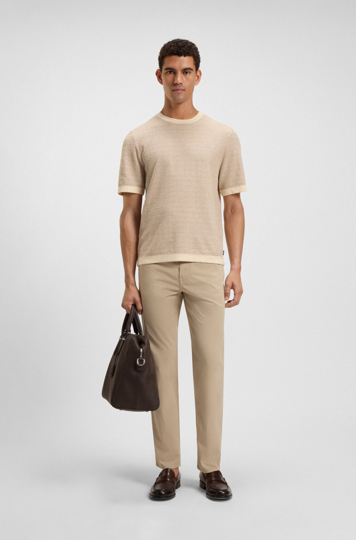RELAXED-FIT JACQUARD-KNIT T-SHIRT - 4