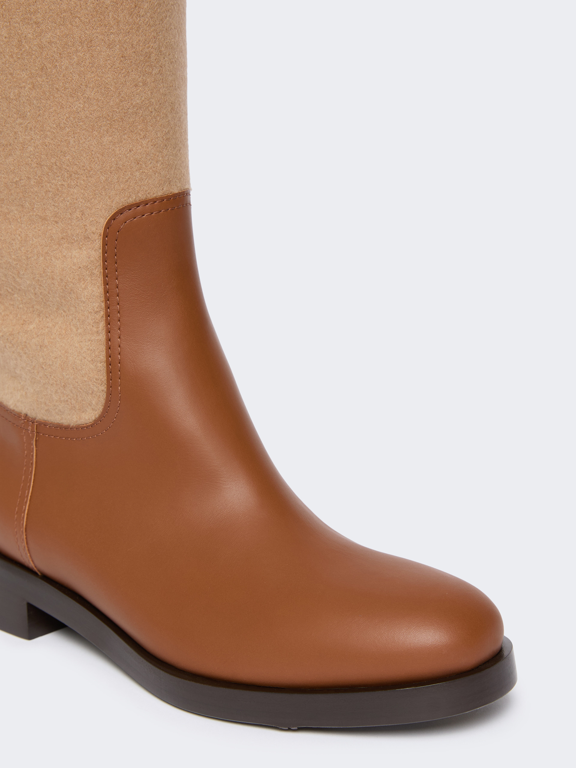 CAVALIEREWK Camel and leather boots - 4