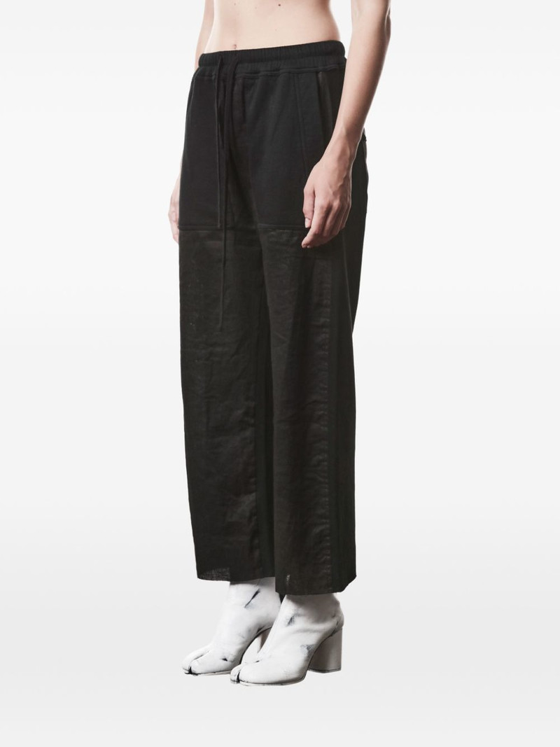 thom/krom drawstring patch cotton trousers outlook