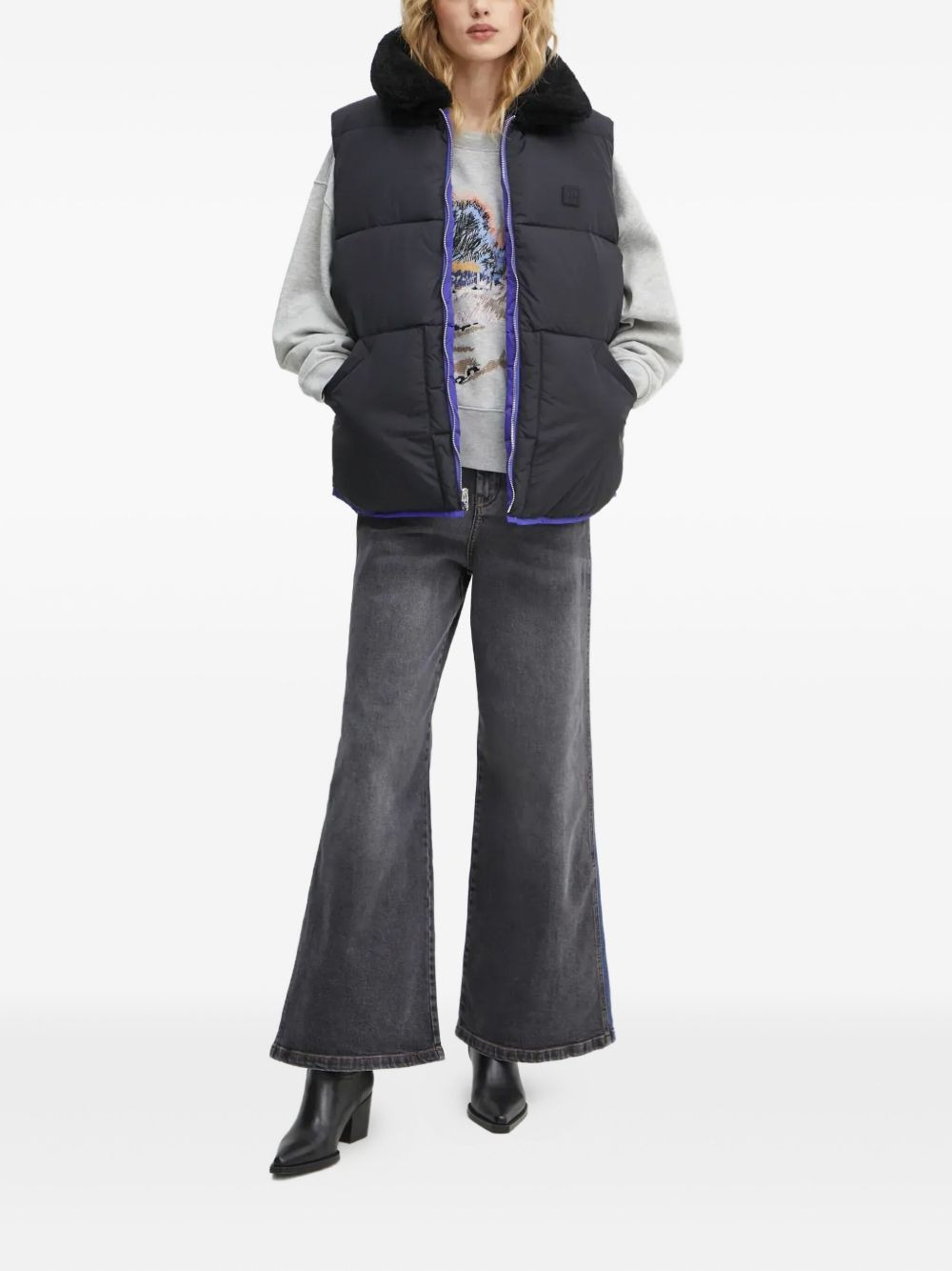 quilted padded gilet - 3