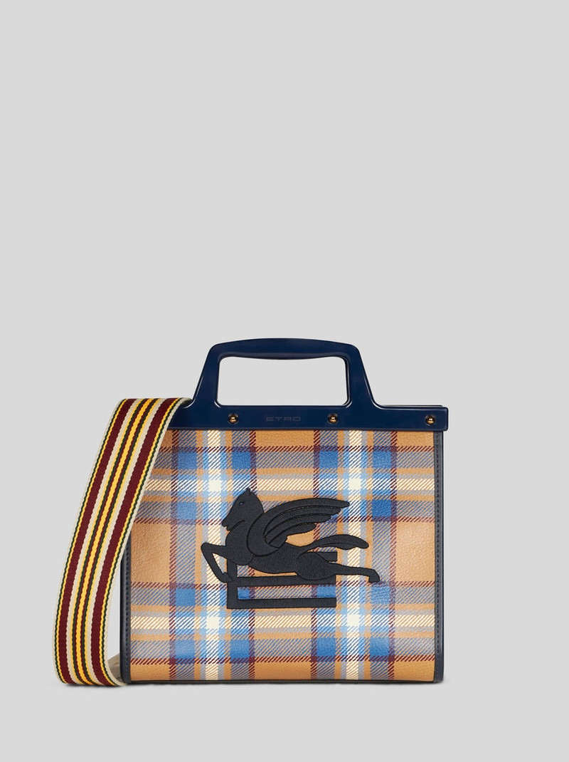 MEDIUM LOVE TROTTER BAG WITH TARTAN PRINT 1