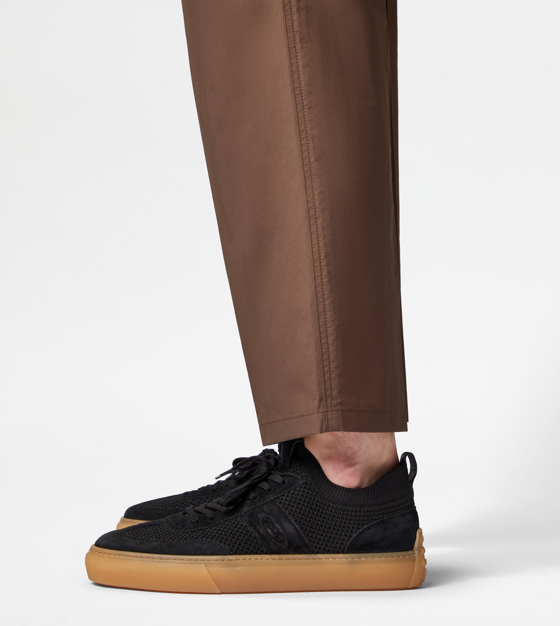 TOD'S SNEAKERS IN FABRIC AND SUEDE - BLACK - 6