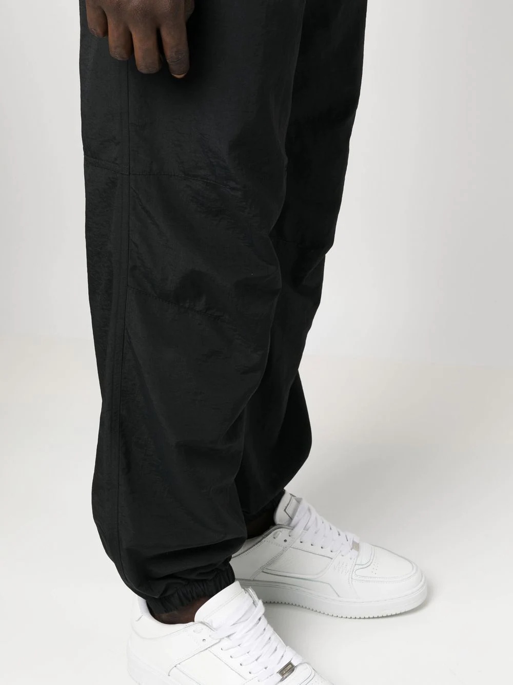 drawstring-fastening waistband trousers - 5