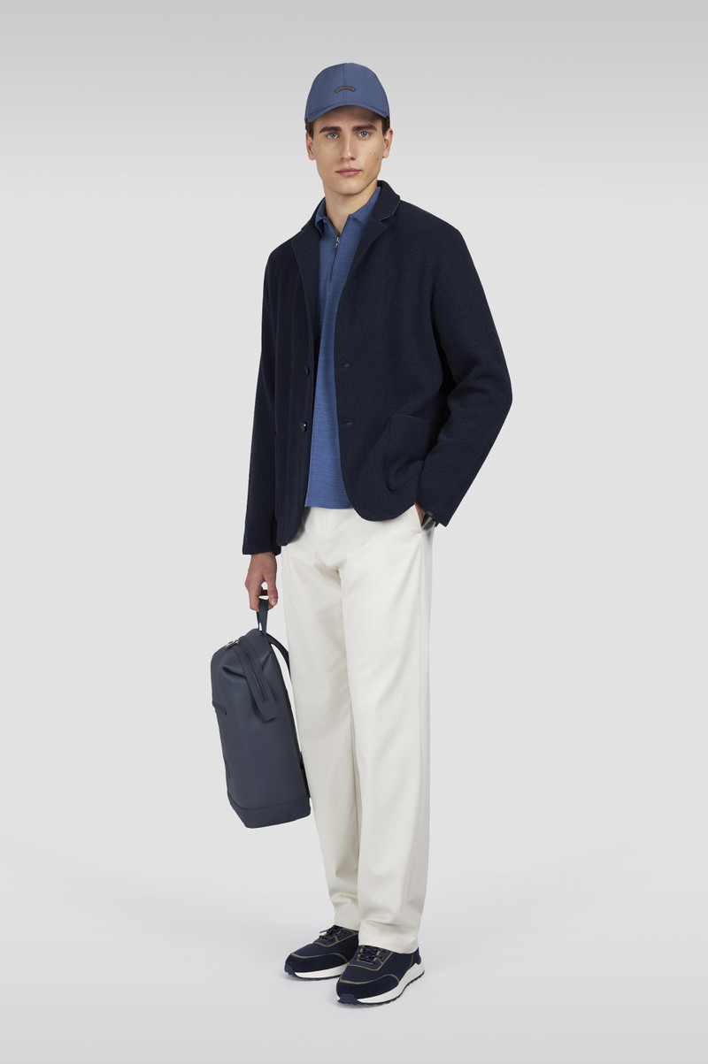 Paul & Shark WOOL AND SILK POLO SHIRT WITH ZIP outlook