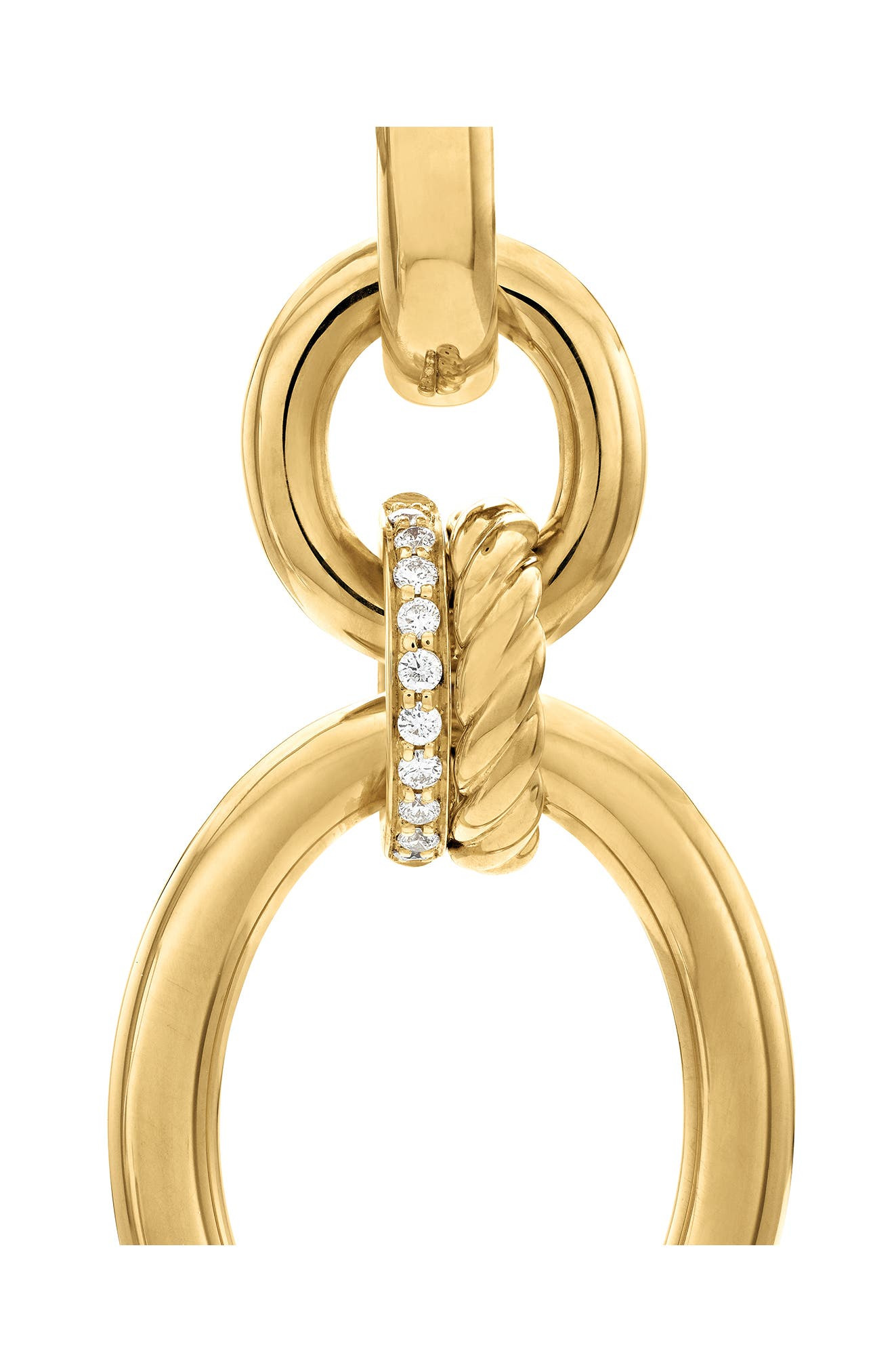 David Yurman Mercer™ Frontal Hoop Earrings in 18K Yellow Gold/Diamond at Nordstrom - 5