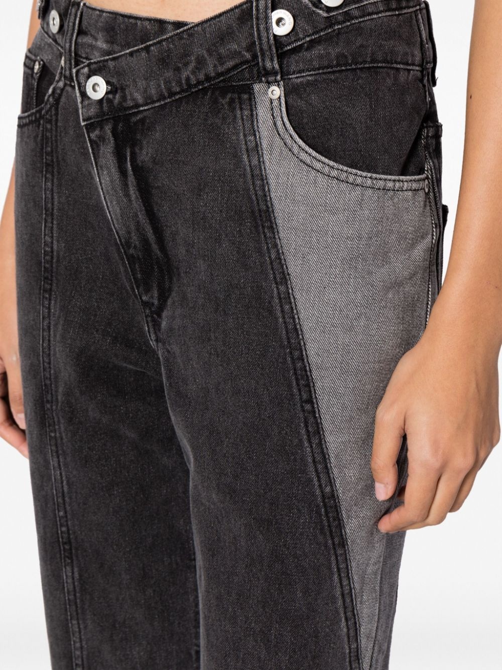 logo-patch cotton straight-leg trousers - 5