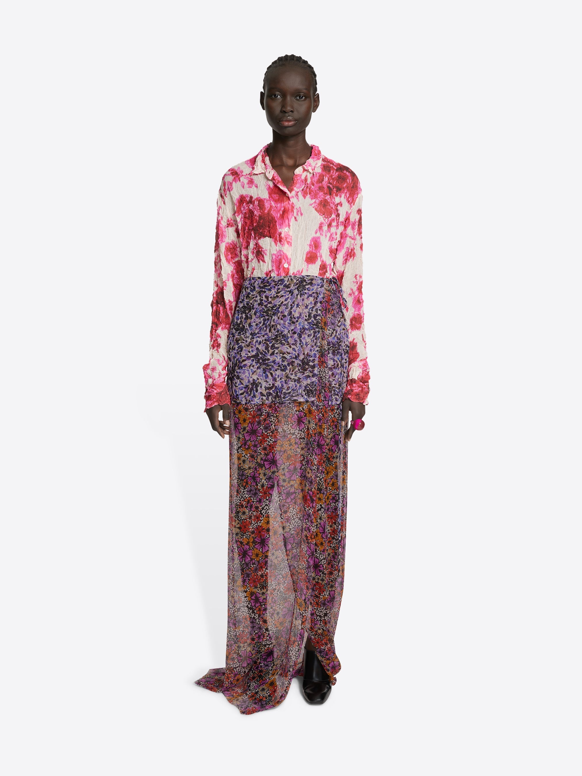 FLORAL WRAP SKIRT - 2