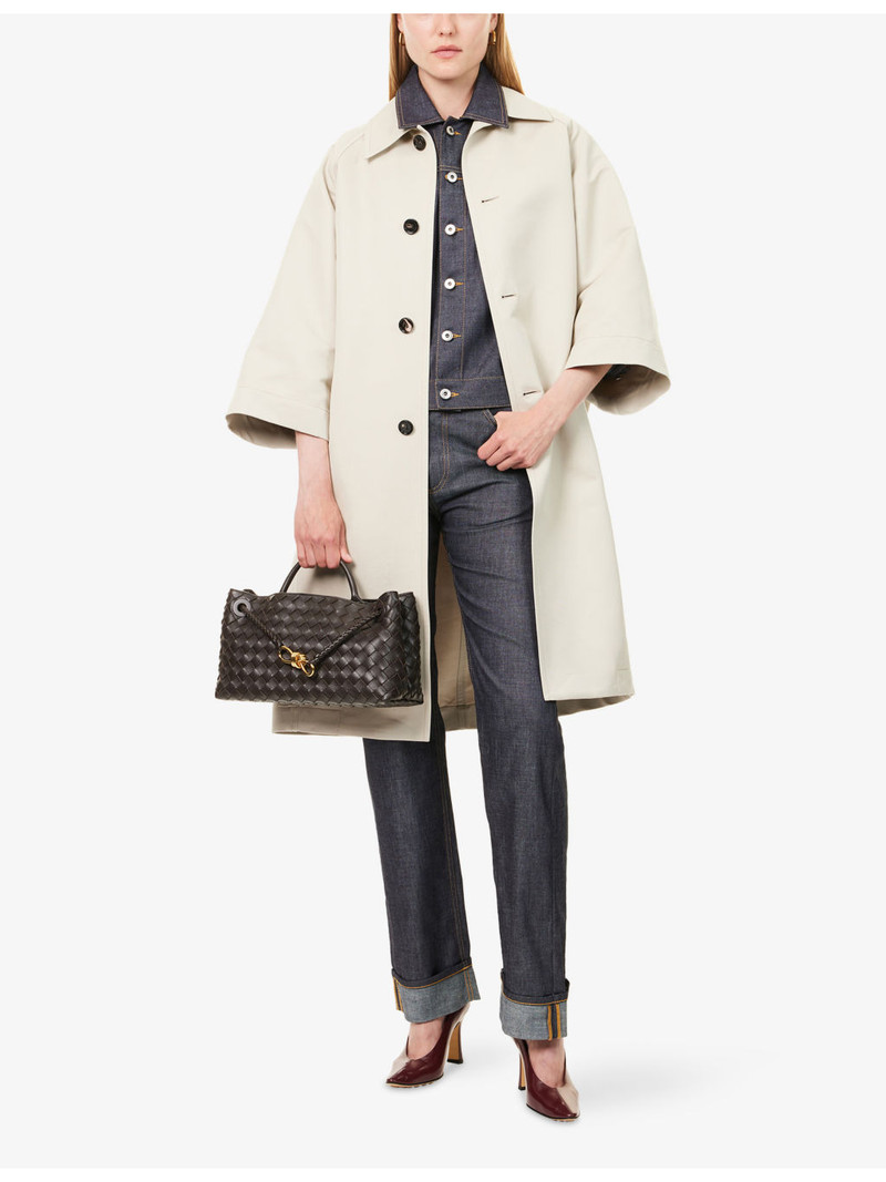 Bottega Veneta Raglan-Sleeves Relaxed-Fit Cotton And Silk Coat outlook