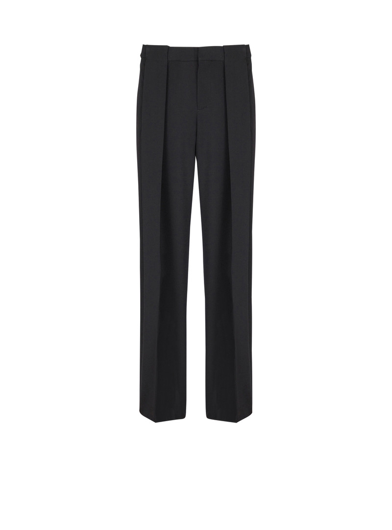 Pleated grain de poudre trousers - 1