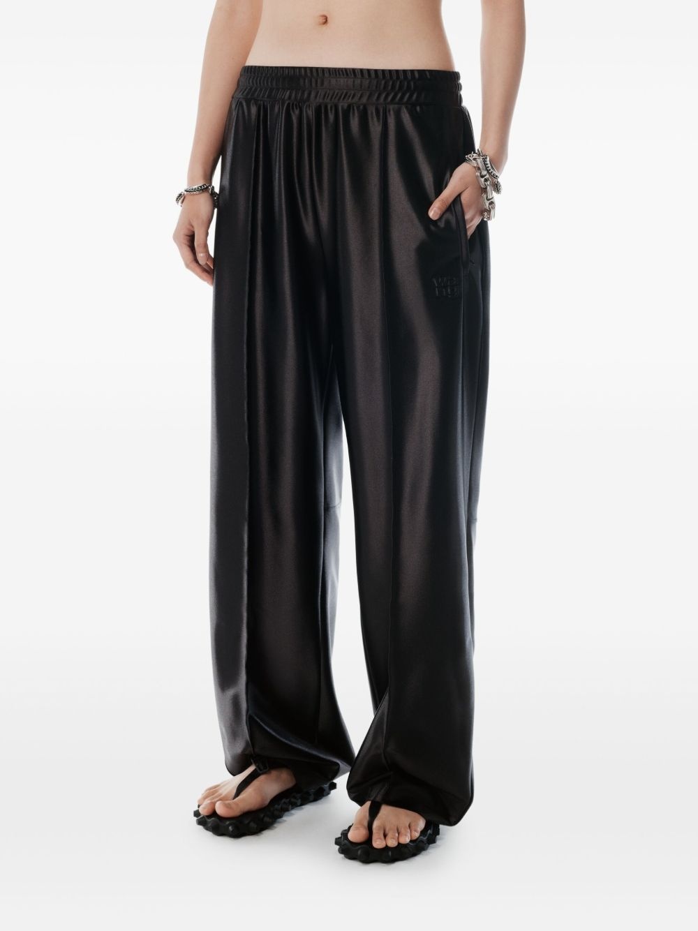 satin track pants - 4