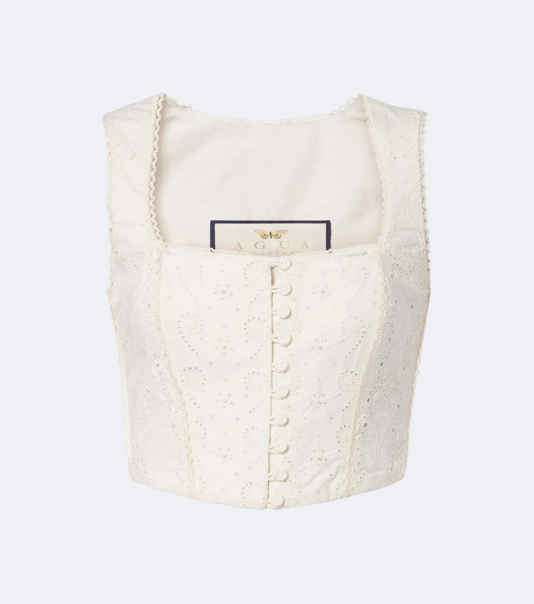 Cornalina broderie anglaise cotton bustier top - 1