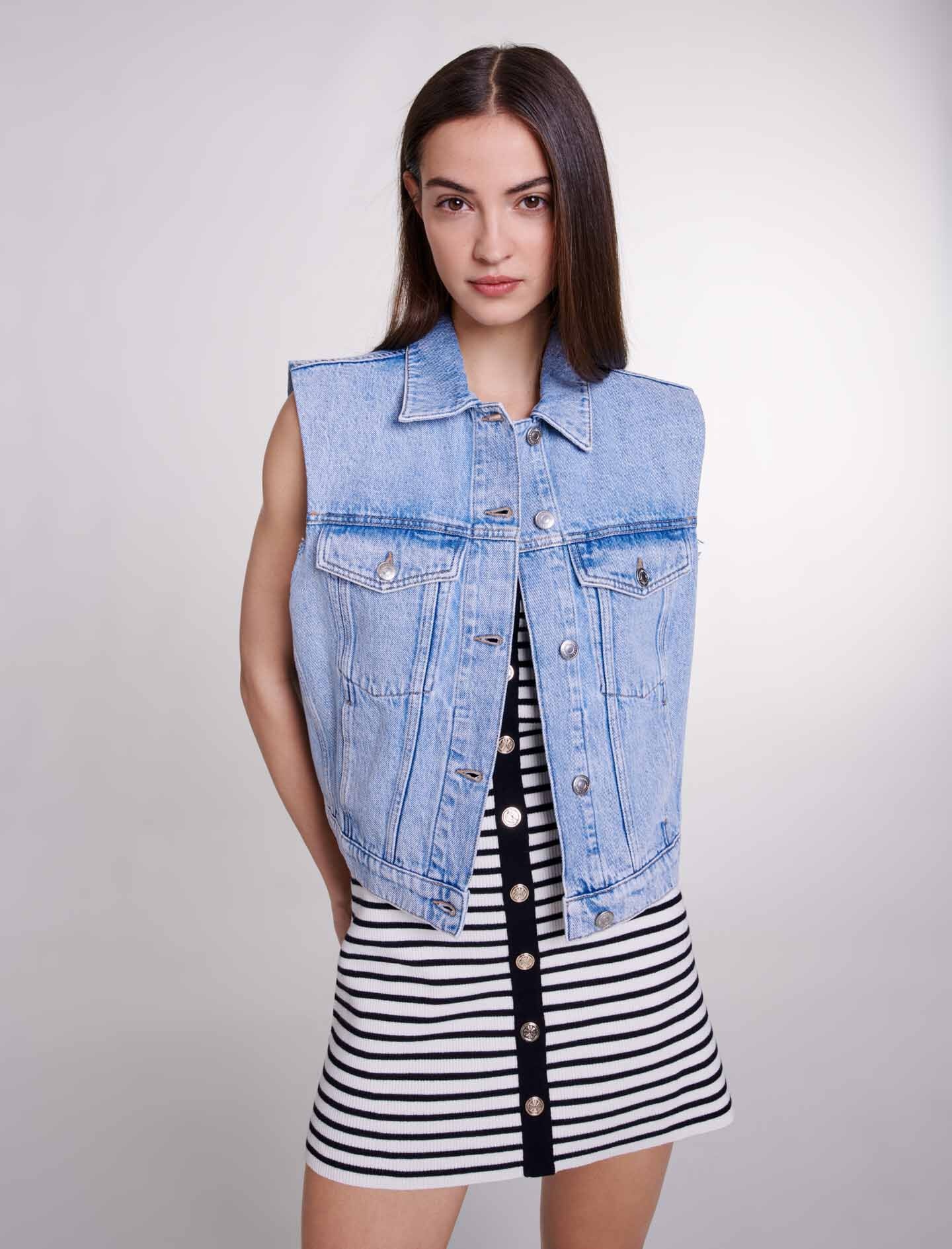 Sleeveless denim jacket - 5