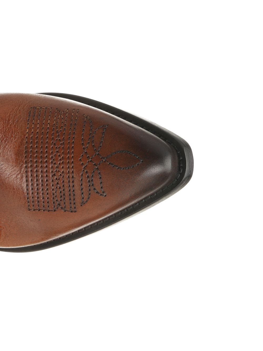 Wish Star Low With Embroideries Leather Upper Boots Brown - 4