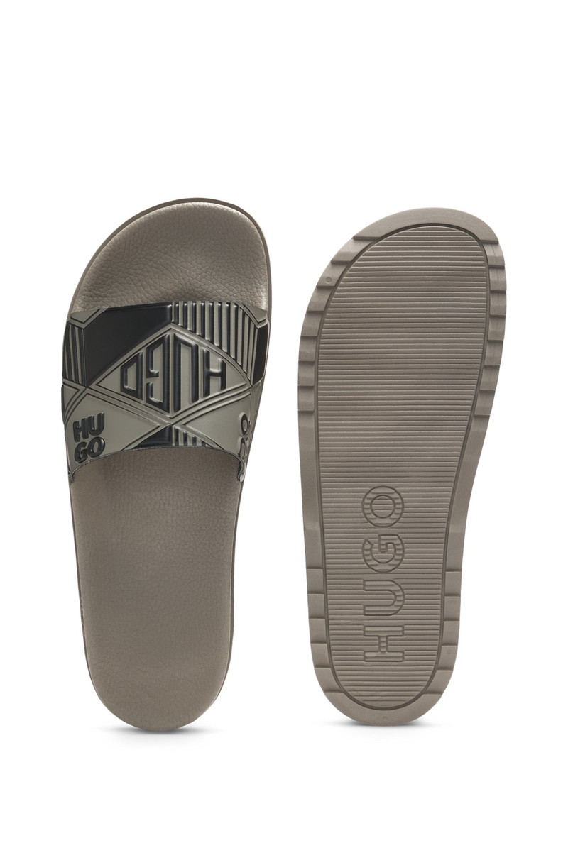 ITALIAN-MADE SLIDES WITH MIXED LOGOS 4