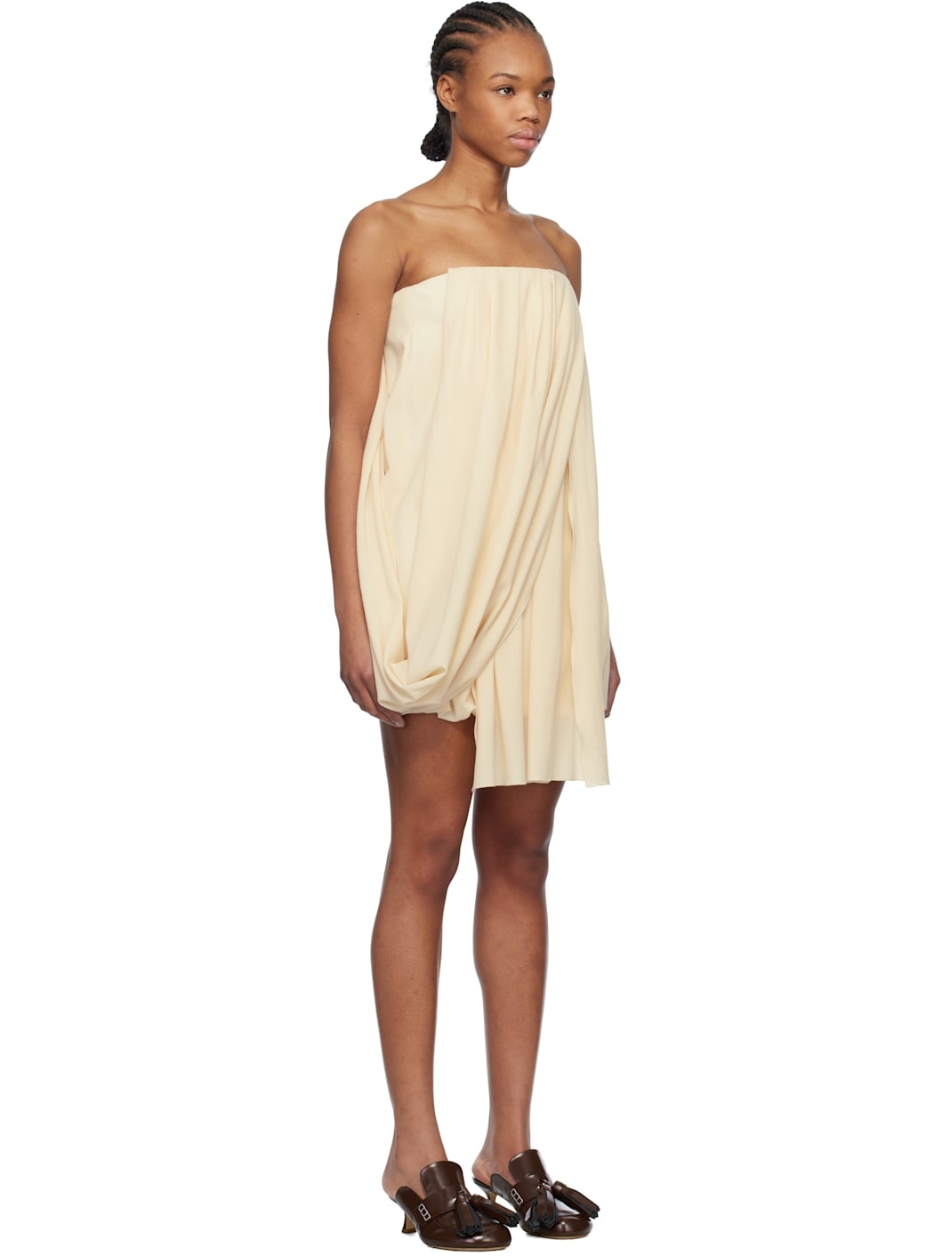 Off-White Draped Bustier Minidress - 2