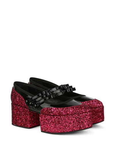 Noir Kei Ninomiya glitter-embellished loafers outlook