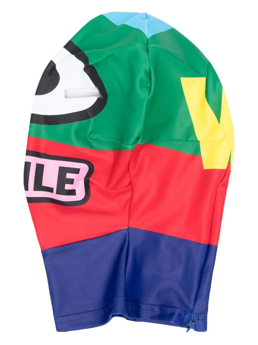 graphic-print colour-block face mask - 1