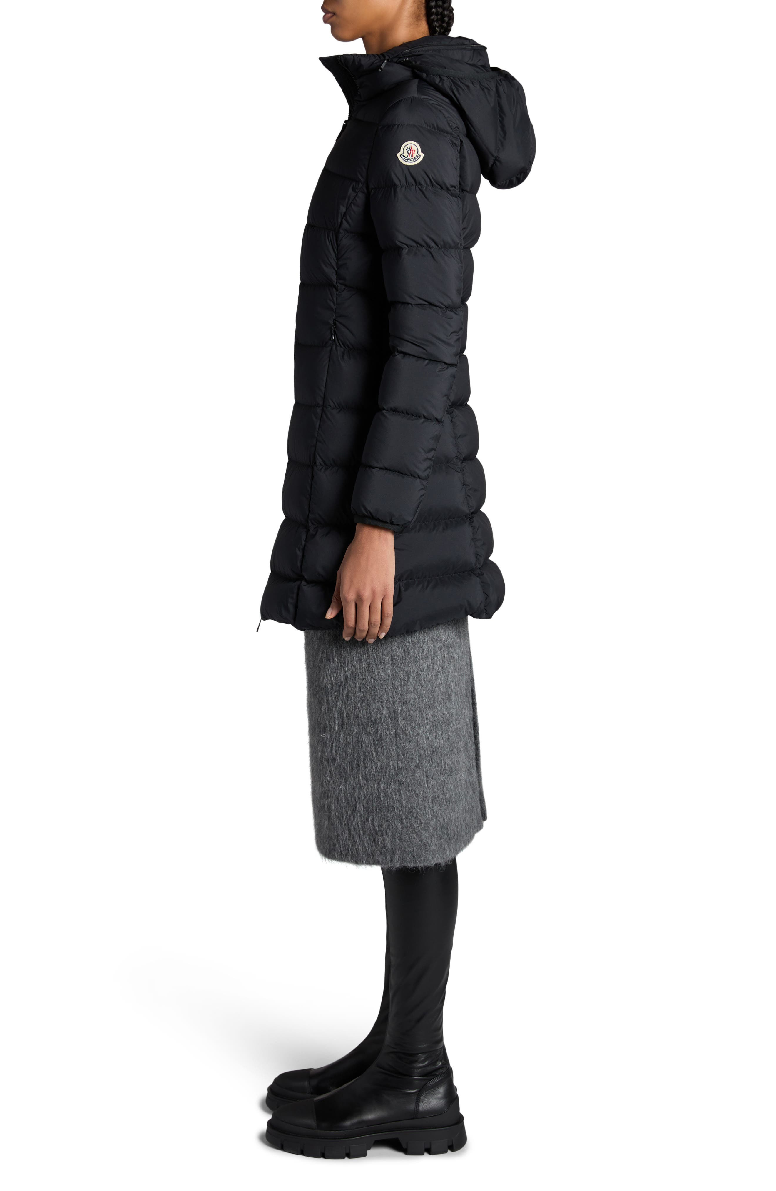 Moncler Gie Water Resistant Down Long Coat in Black at Nordstrom - 4