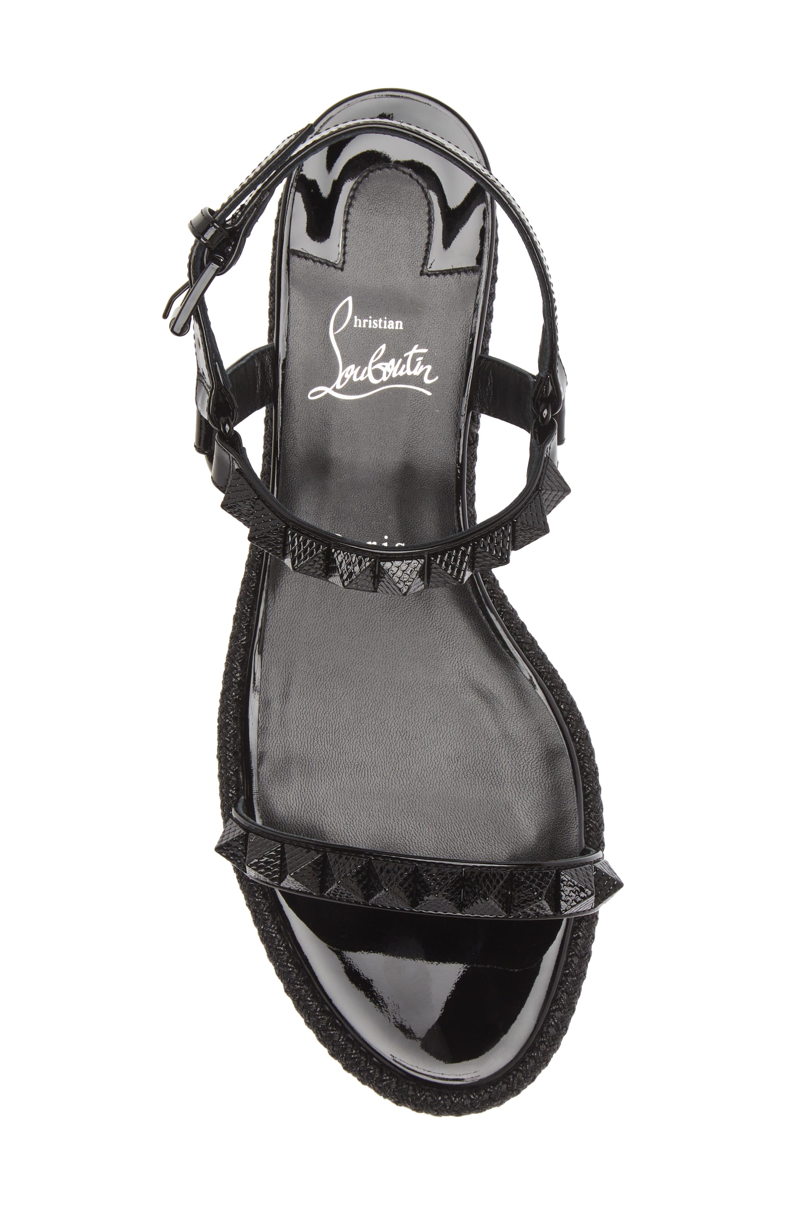Pyraclou Glitter Espadrille Wedge Sandal - 5