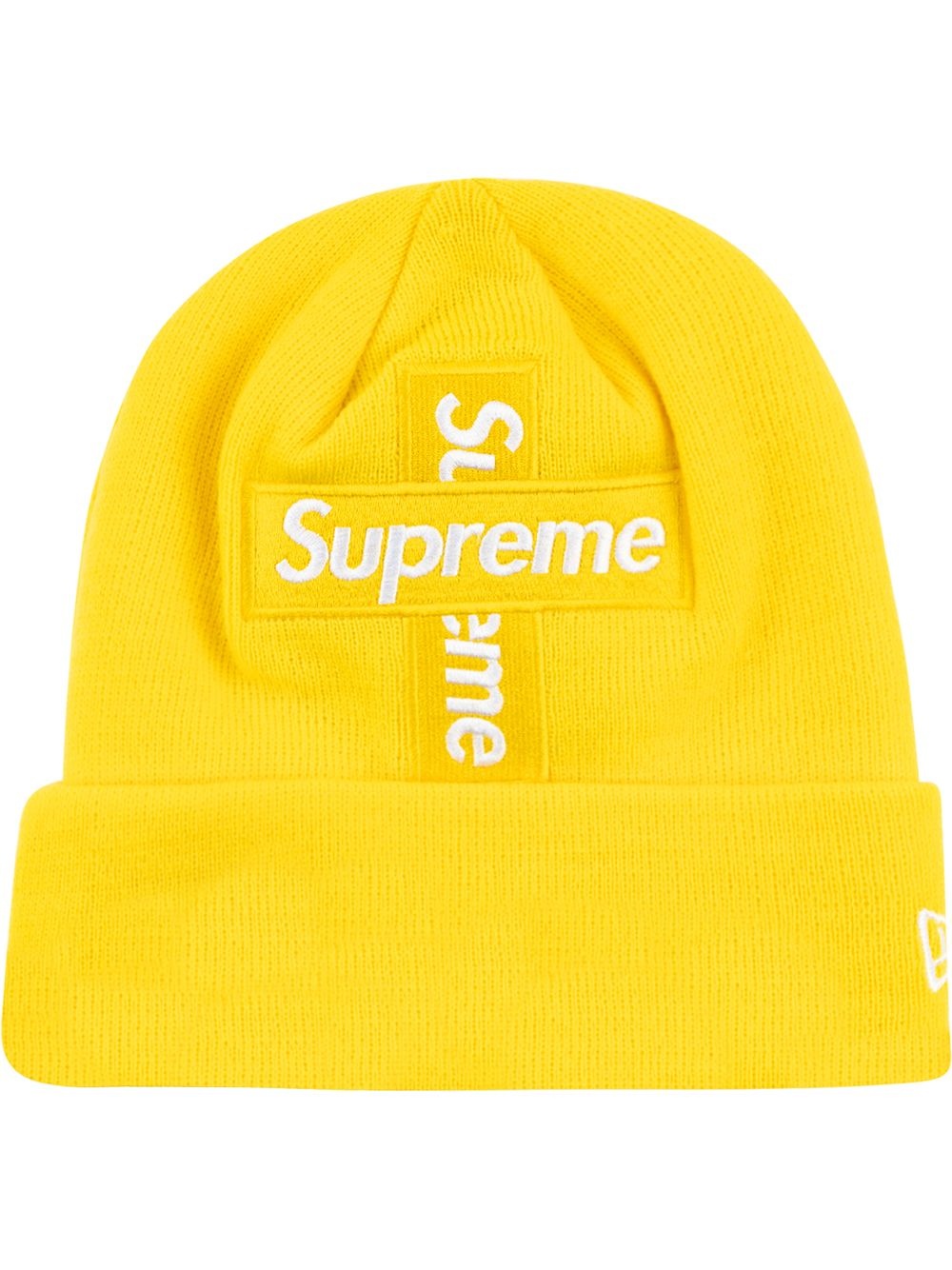 New Era Cross box logo beanie hat - 1