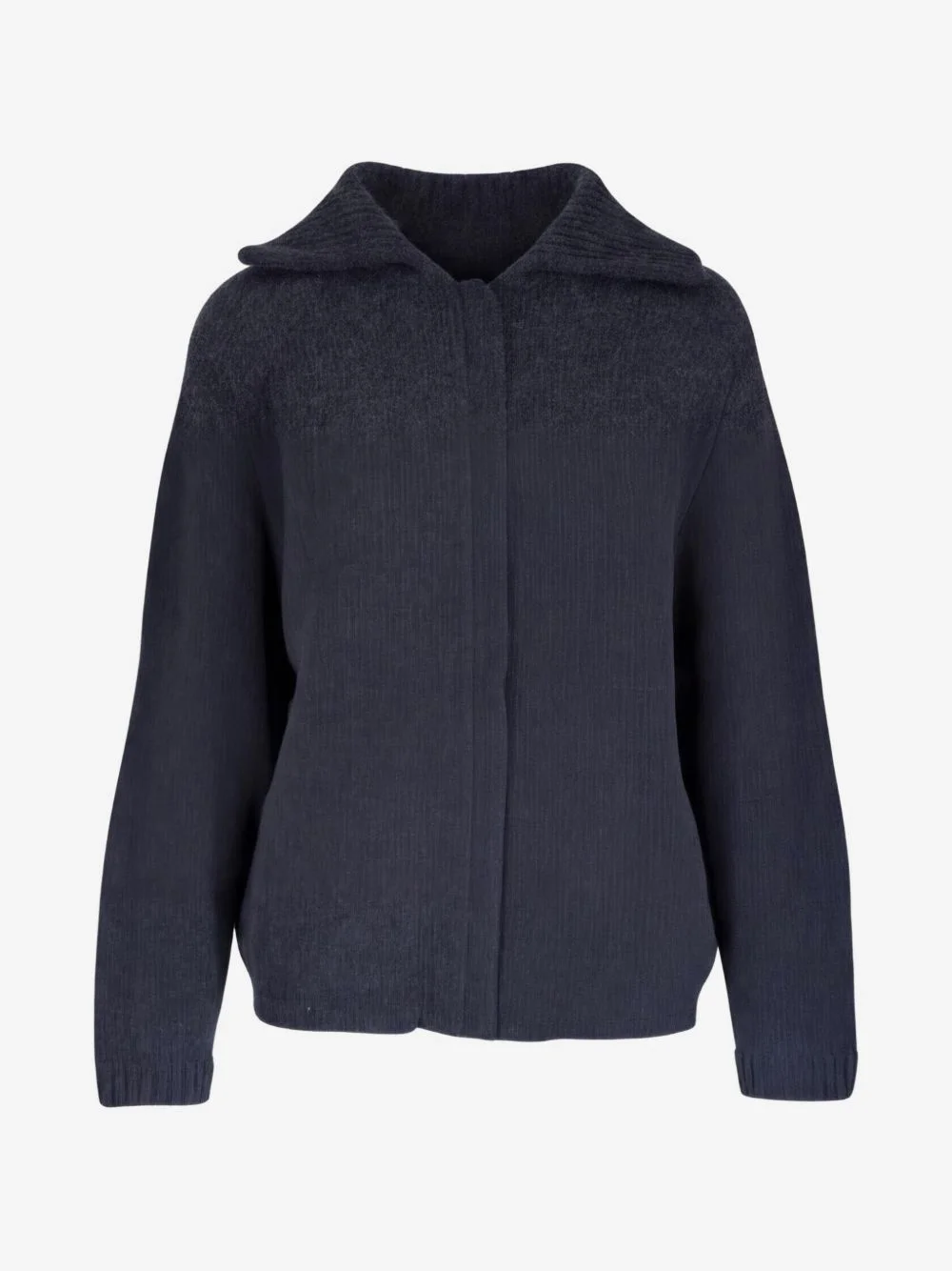 Laolinb ribbed-trim spread-collar cardigan - 1