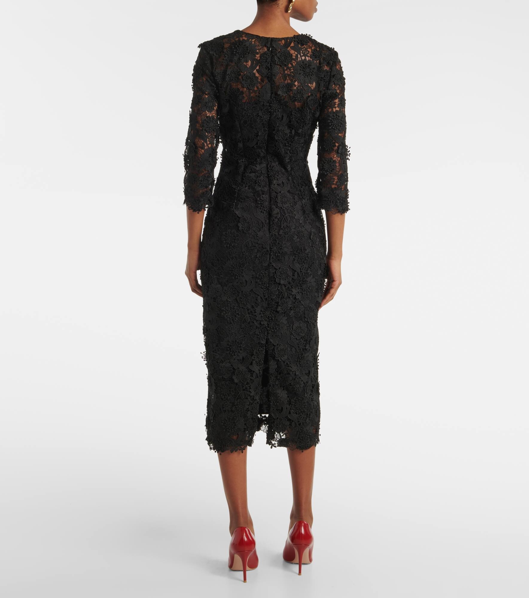Lace midi dress - 3