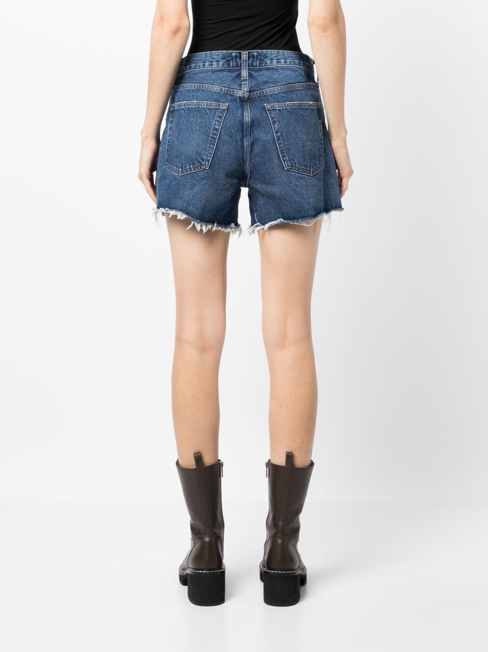 Parker raw-cut denim shorts - 4
