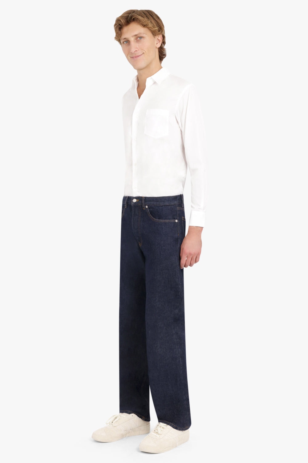 COTTON SHIRT WITH TRIM DETAIL | WHITE - 2
